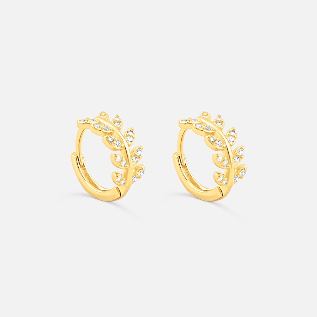 Leaf Hoops 18K Guldbelagt Helix 8 mm - BY CARA