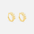 Leaf Hoops 18K Guldbelagt Helix 8 mm