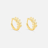 Leaf Hoops 18K Guldbelagt Helix 8 mm