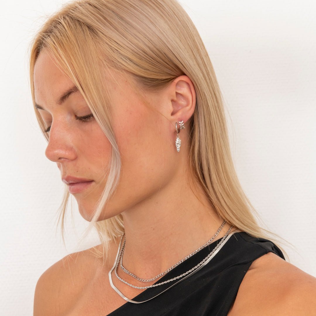 Leaf Hoops 925 Sølv Helix 8 mm - BY CARA