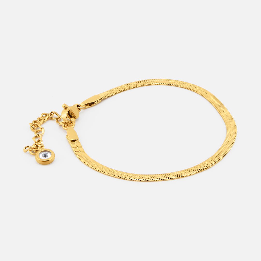 Lela Snake Armbånd 18K Guldbelagt 3 mm - BY CARA