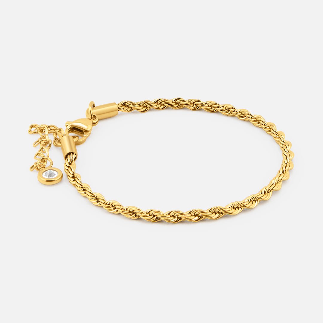 Lela Twist Rope Armbånd 18K Guldbelagt 3 mm - BY CARA