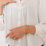 Lela Twist Rope Armbånd 18K Guldbelagt 3 mm - BY CARA