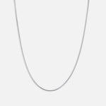 Lima Snake Bone Halskæde Sølvfarvet 2 mm - BY CARA