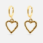 Liora Heart Hoops 18K Guldbelagt - BY CARA