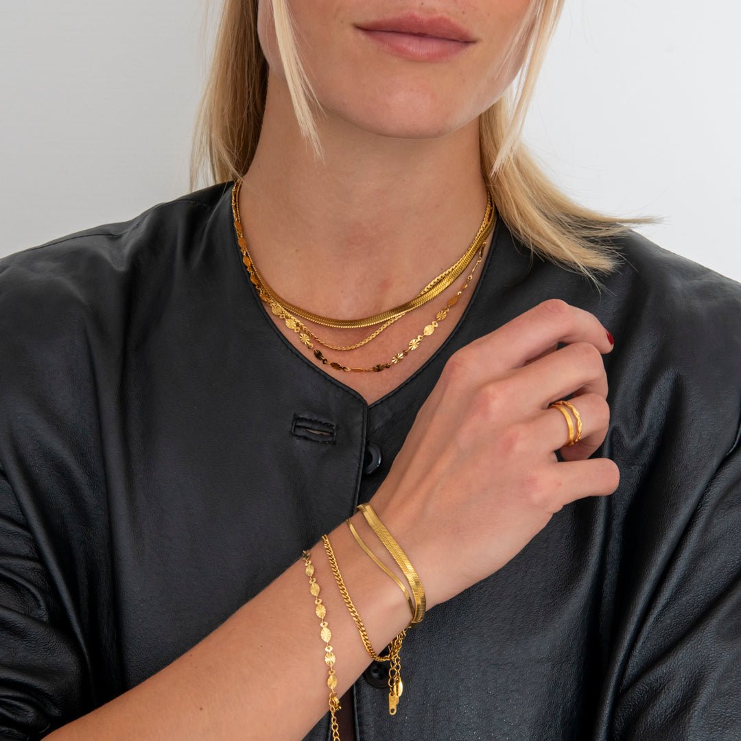Liva Sun Ring 18K Guldbelagt 2,5 mm - BY CARA