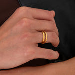 Liva Sun Ring 18K Guldbelagt 2,5 mm - BY CARA