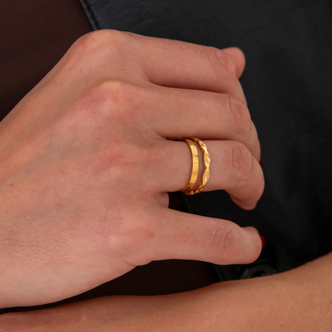 Liva Sun Ring 18K Guldbelagt 2,5 mm - BY CARA