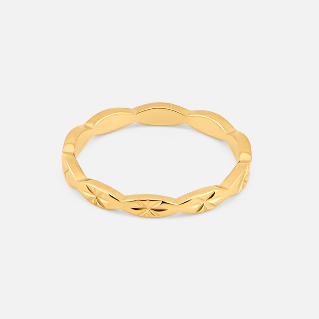 Liva Sun Ring 18K Guldbelagt 2,5 mm - BY CARA