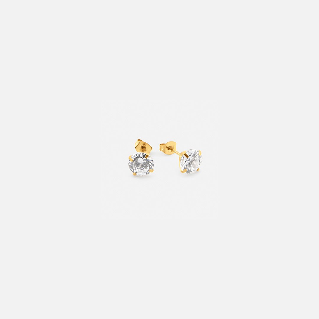 Livia Crystal Studs 3 mm 18K Guldbelagt - BY CARA