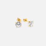 Livia Crystal Studs 5 mm 18K Guldbelagt - BY CARA