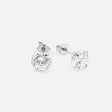 Livia Crystal Studs 6 mm Sølvfarvet