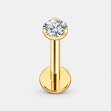 Lumi Solitaire Labret 2 mm goldfarben
