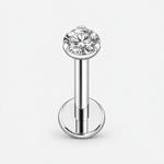 Lumi Solitaire Labret 3 mm silberfarben - BY CARA