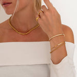 Luna Glow Bangle 18K guldbelagt 4 mm - BY CARA