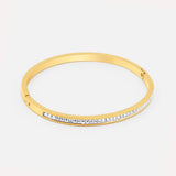 Luna Glow Bangle 18K guldbelagt 4 mm