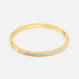 Luna Glow Bangle 18K guldbelagt 4 mm