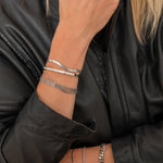 Luna Glow Bangle Sølvfarvet 4 mm - BY CARA