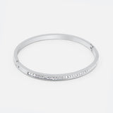 Luna Glow Bangle Sølvfarvet 4 mm