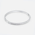 Luna Glow Bangle Sølvfarvet 4 mm