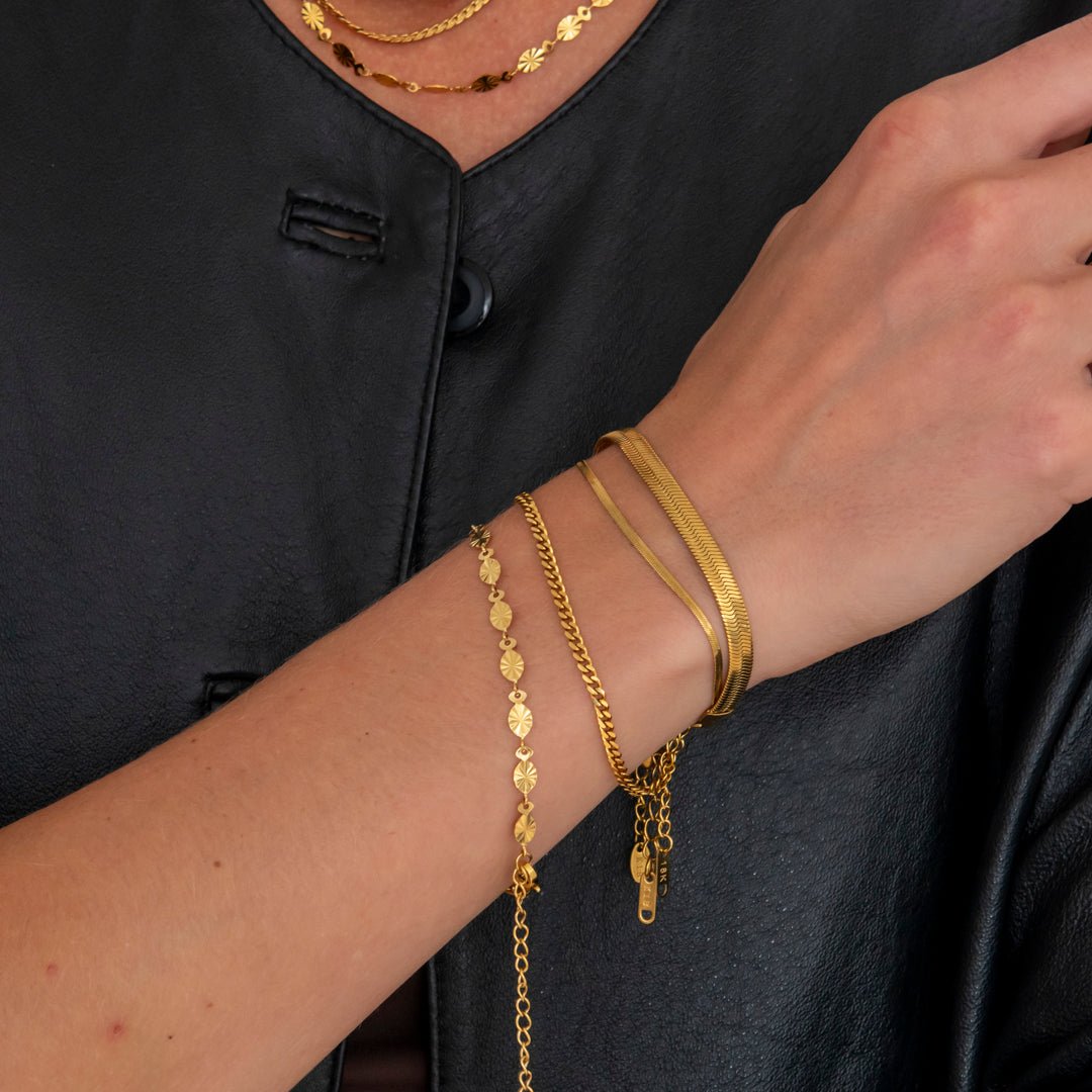 Luna Sun Armbånd 18K Guldbelagt - BY CARA