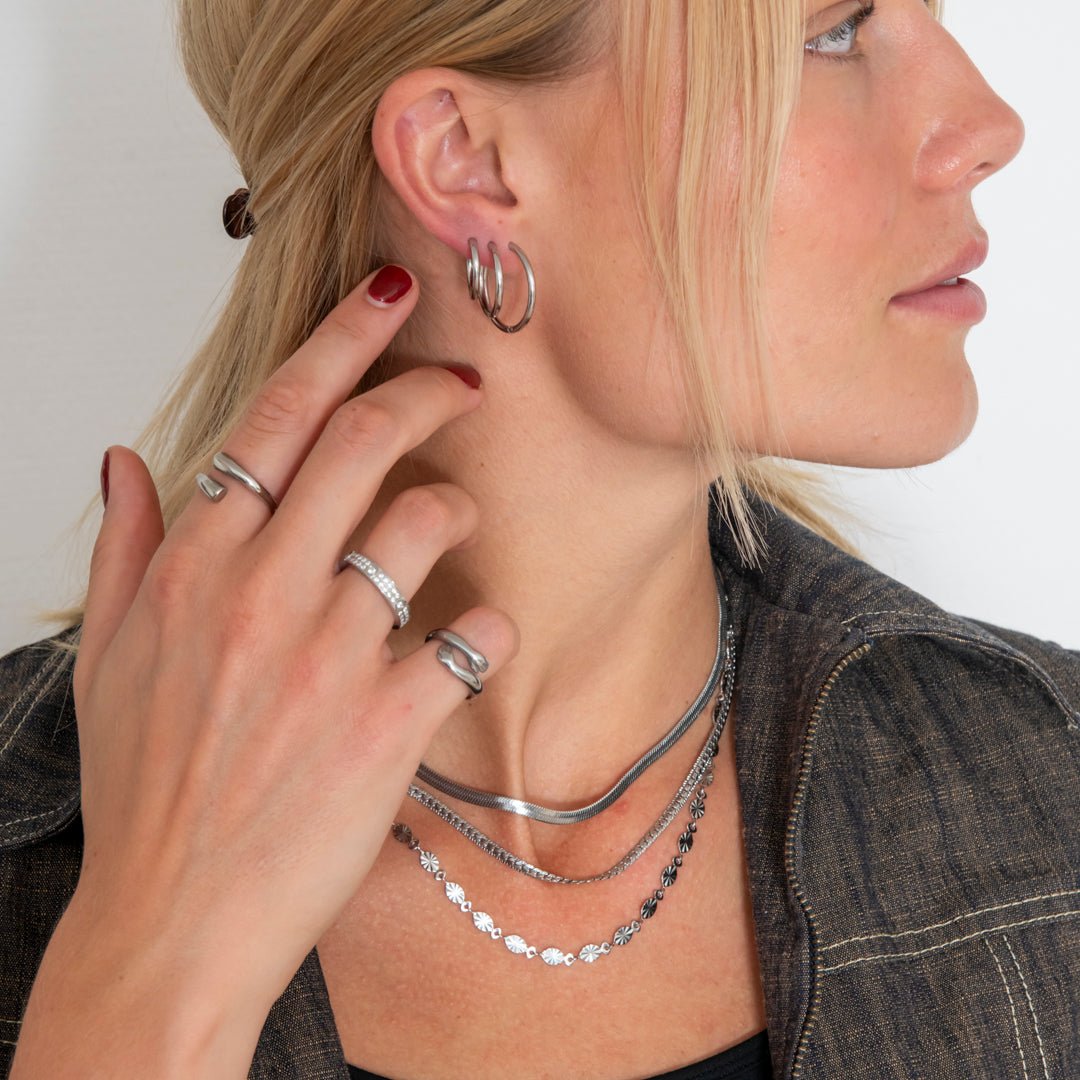 Luna Sun Halskæde Sølvfarvet - BY CARA