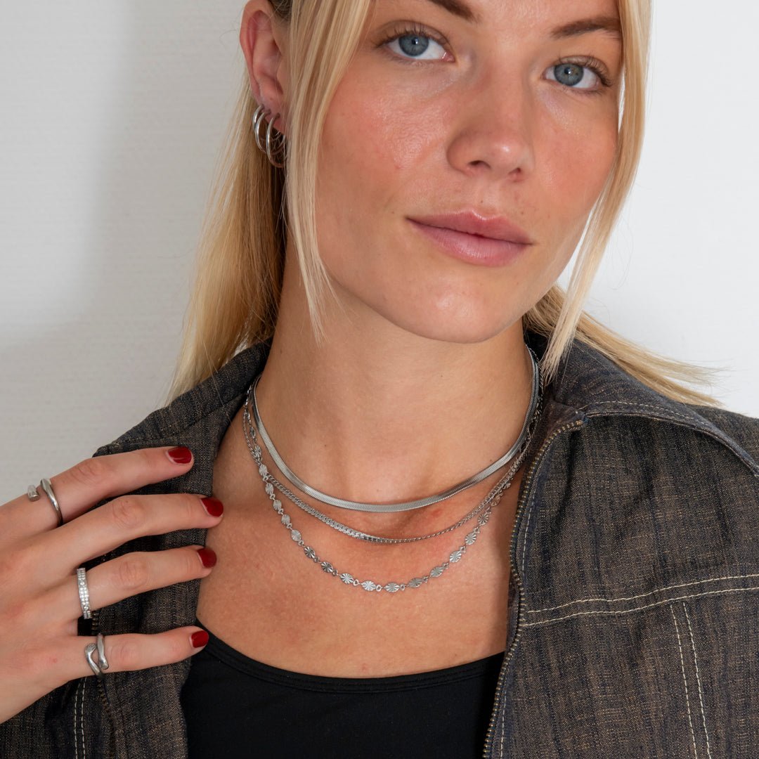 Luna Sun Halskæde Sølvfarvet - BY CARA