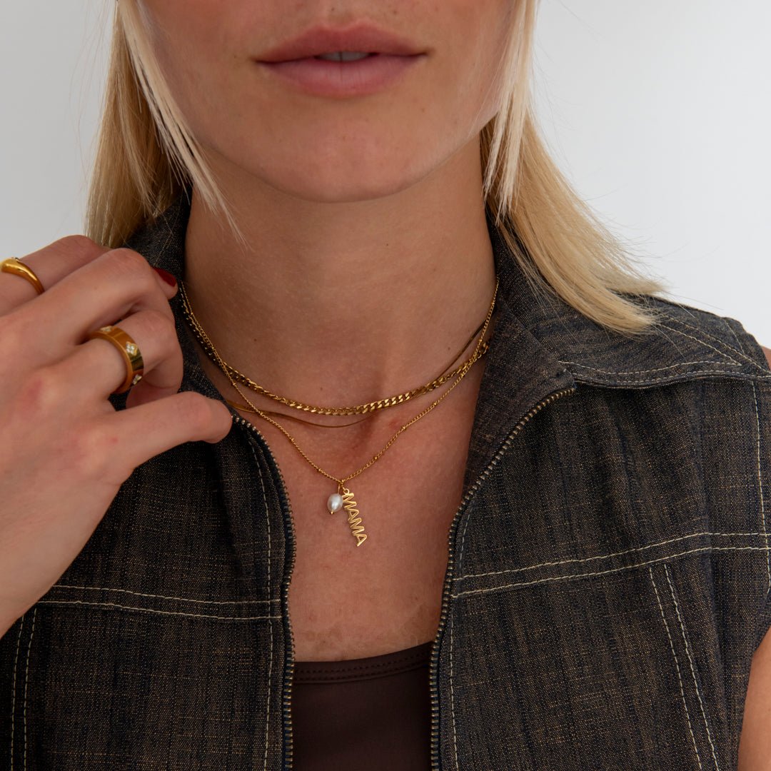 Mama Pearl Halskæde 18K Guldbelagt - BY CARA