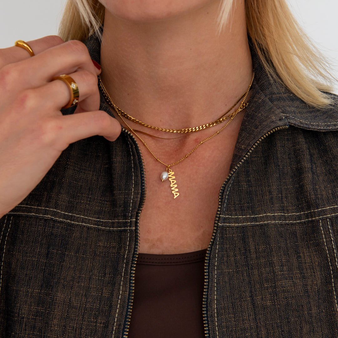 Mama Pearl Halskæde 18K Guldbelagt - BY CARA