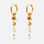 Marielle Pearl Hoops 18K Guldbelagt - BY CARA