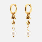 Marielle Pearl Hoops 18K Guldbelagt