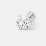 Marquise Rhythm Labret silberfarben