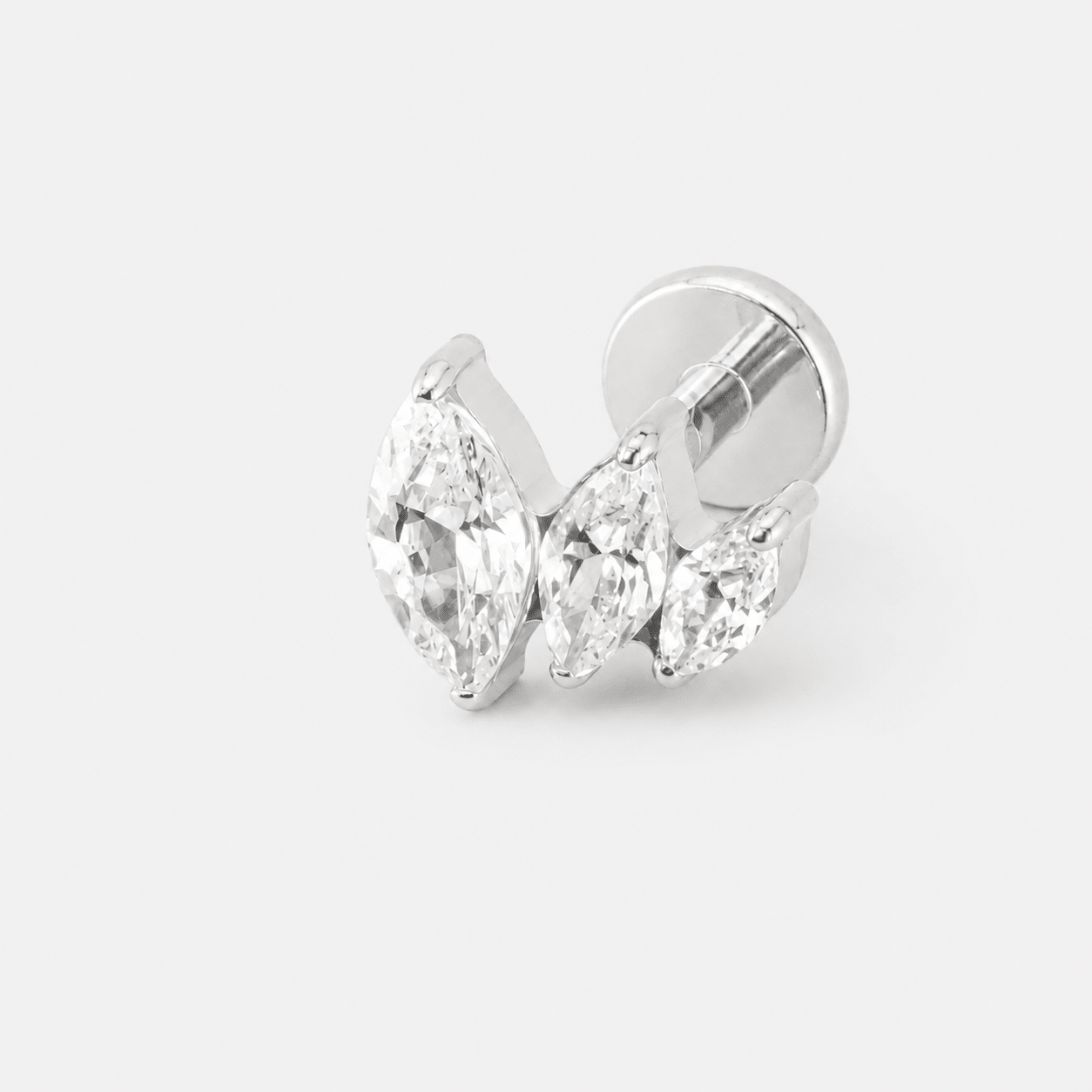 Marquise Rhythm Labret sølvfarvet - BY CARA