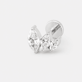 Marquise Rhythm Labret silberfarben