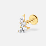 Marquise Trio Labret guldfarvet