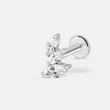 Marquise Trio Labret sølvfarvet