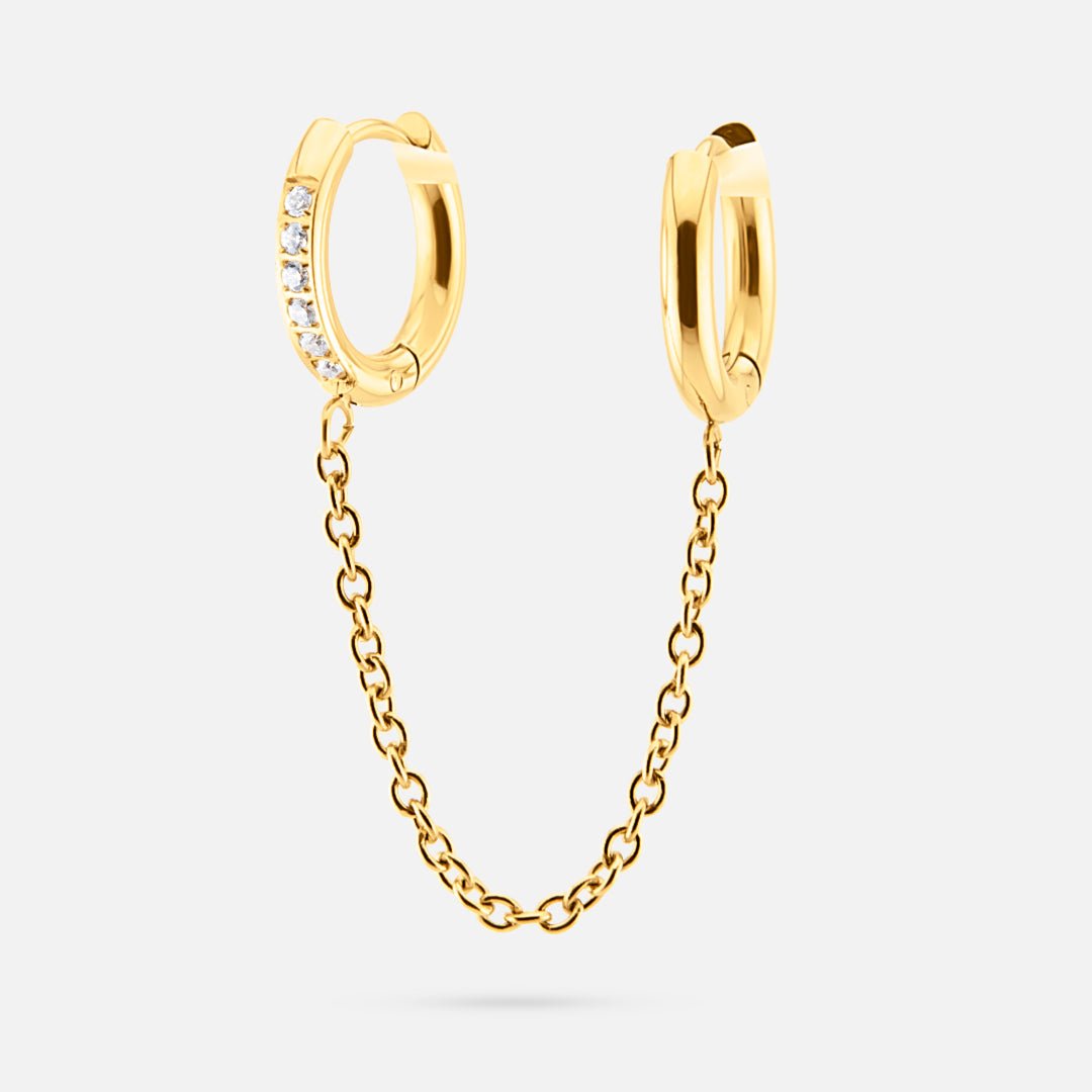 Nerina Chain Hoops 18K Guldbelagt - BY CARA