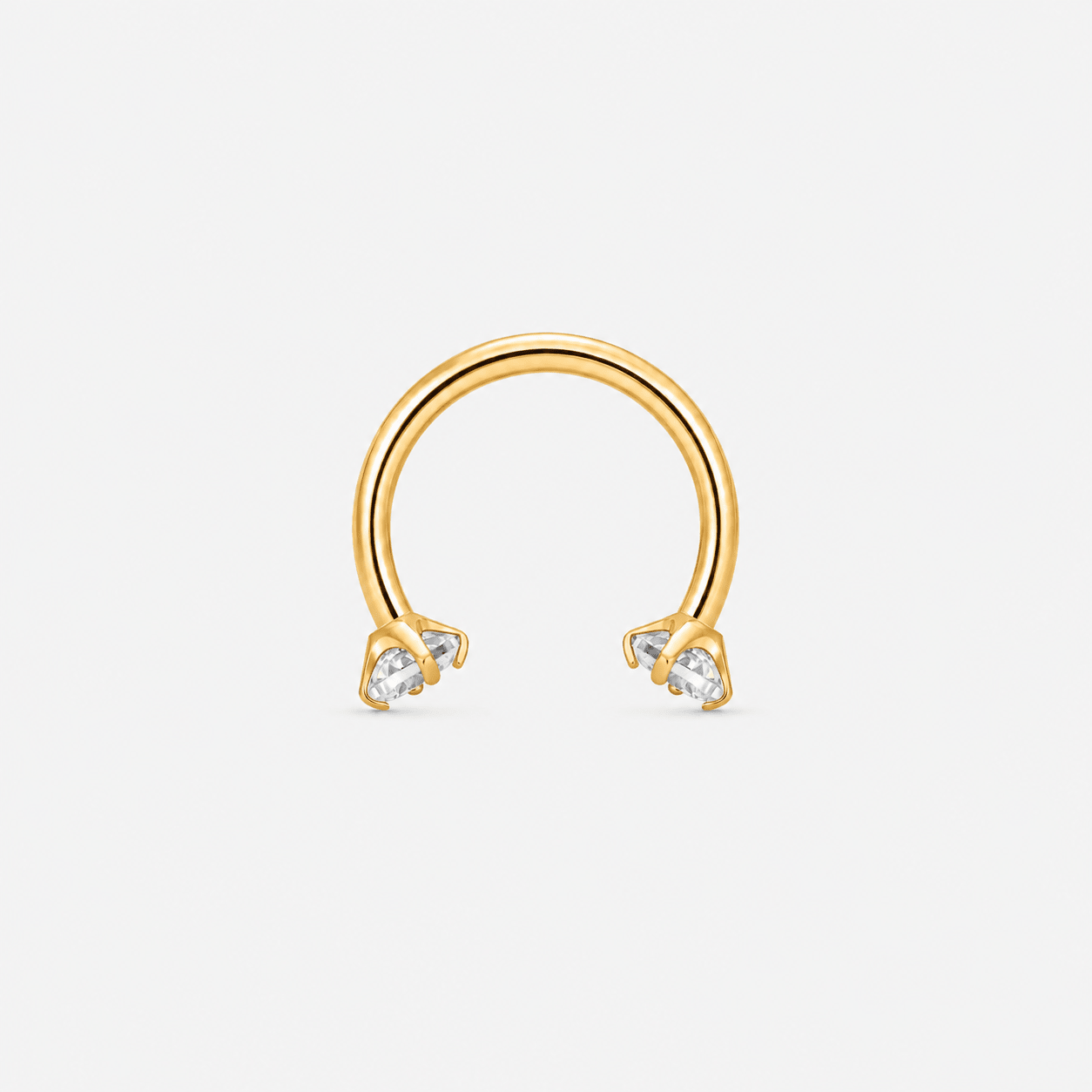 Nova Horseshoe guldfarvet 10 mm - BY CARA