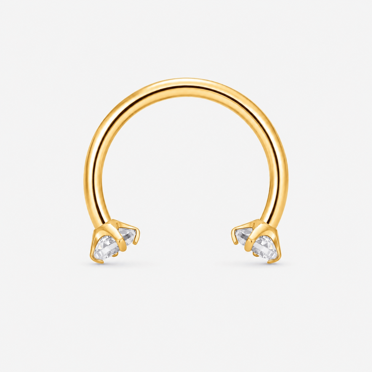 Nova Horseshoe guldfarvet 12 mm - BY CARA