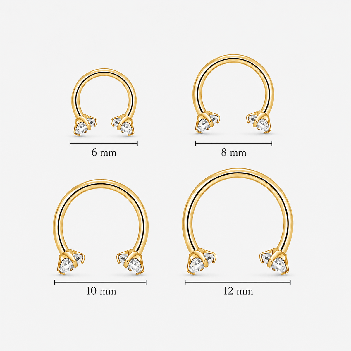 Nova Horseshoe goldfarben 6 mm
