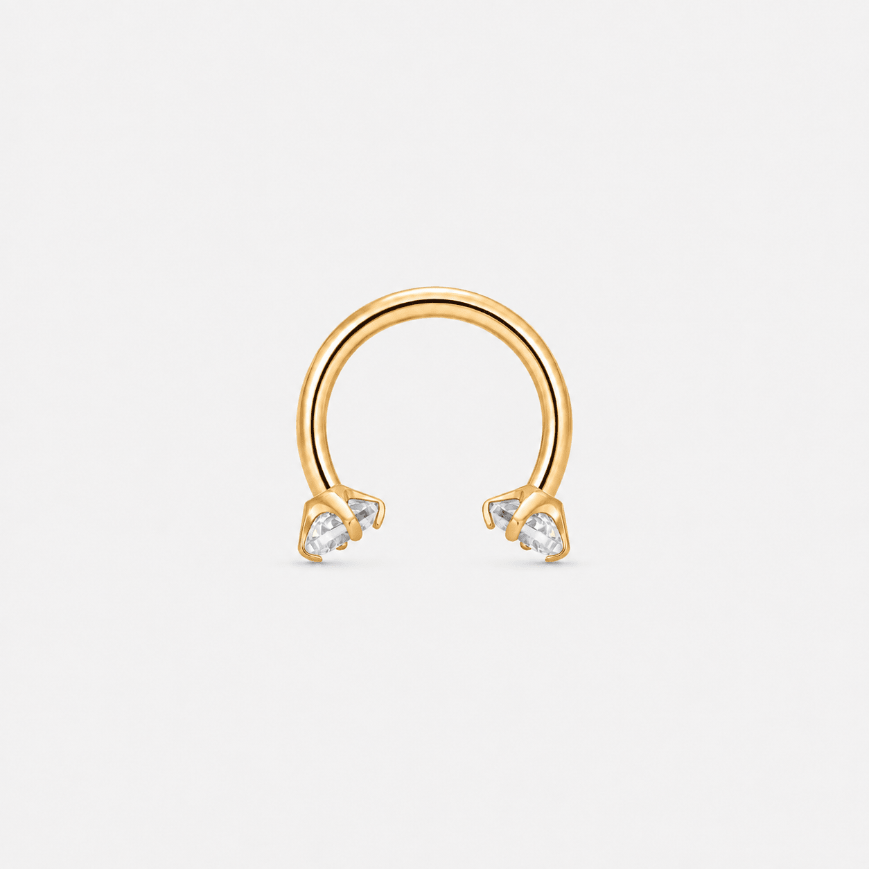Nova Horseshoe guldfarvet 8 mm - BY CARA