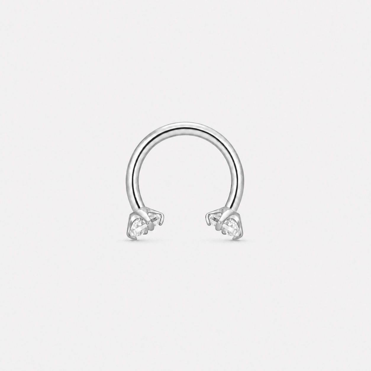 Nova Horseshoe sølvfarvet 8 mm - BY CARA