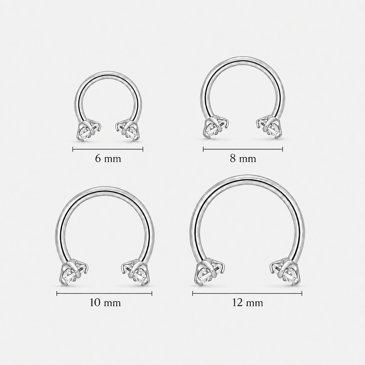 Nova Horseshoe silver-coloured 8 mm