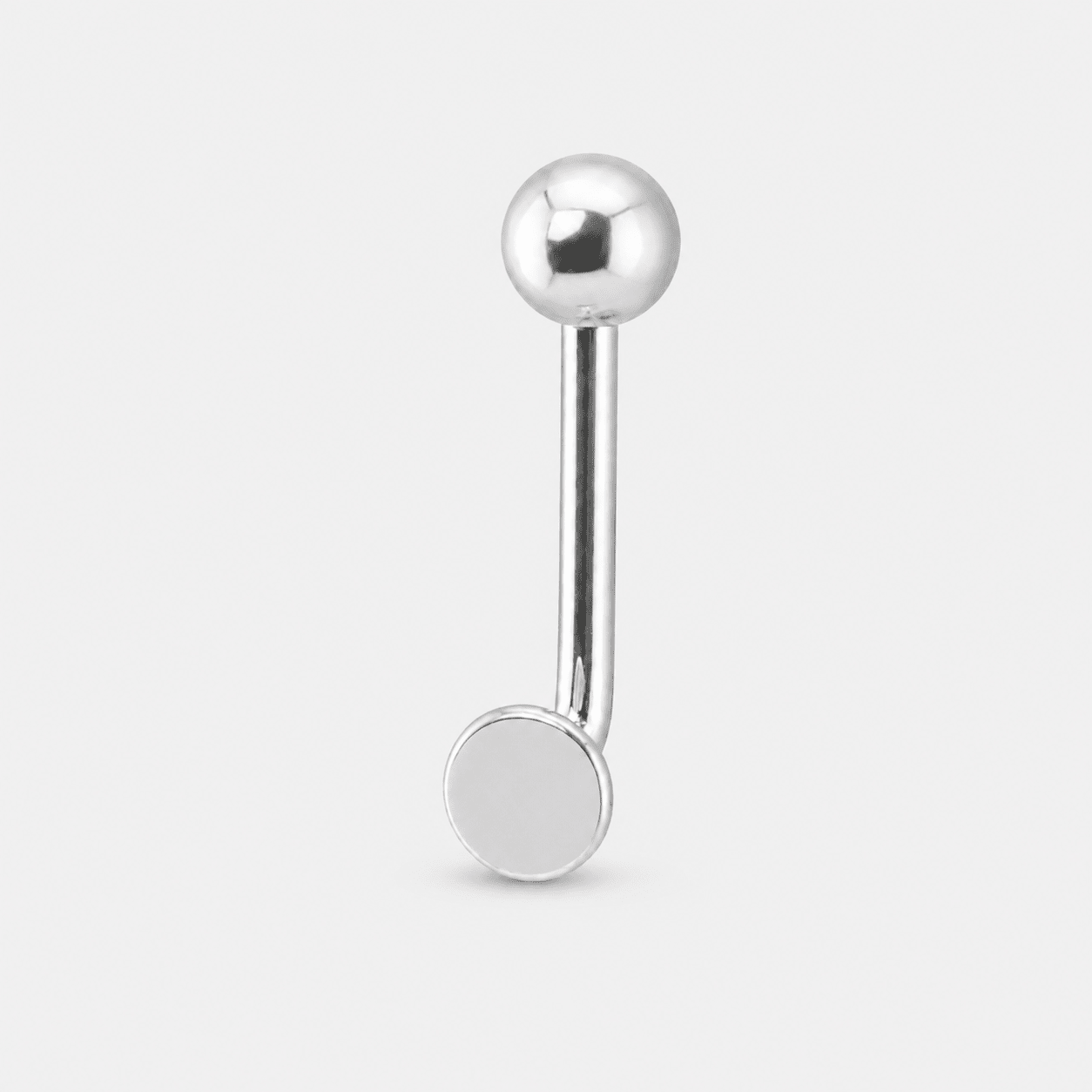 Novalie Disc piercing sølvfarvet 12 mm - BY CARA