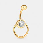 Novara Orbit 5/8 mm navelpiercing guldfärgad
