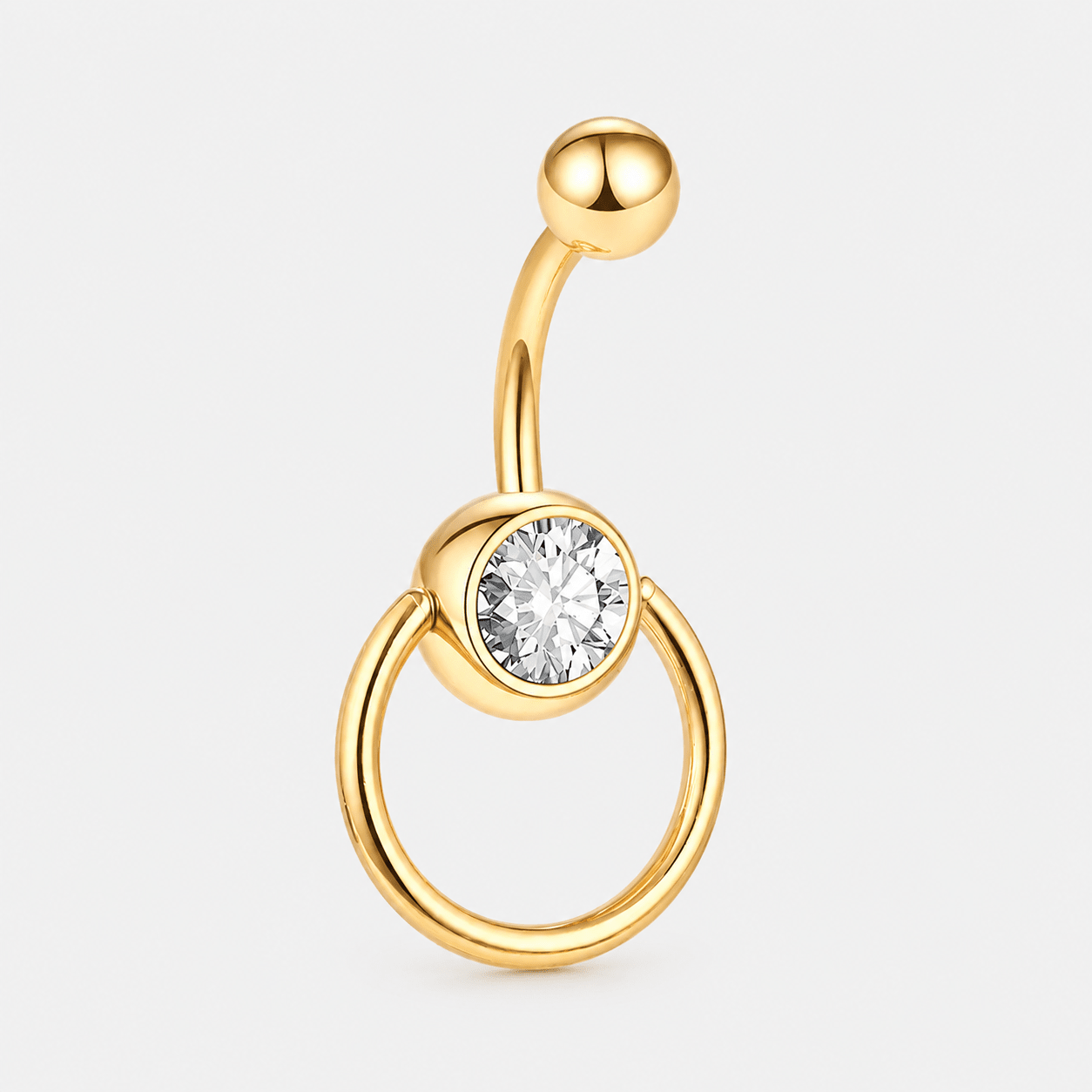 Novara Orbit 5/8 mm Navlepiercing guldfarvet - BY CARA