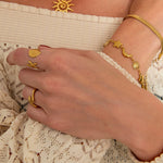 Ocean justerbar Ring 18K Guldbelagt - BY CARA