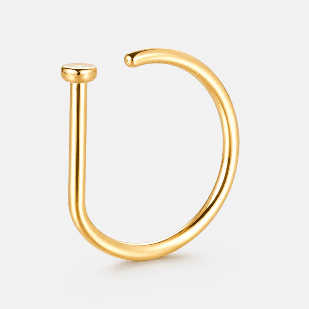 Orbit D-formet Ring guldfarvet - BY CARA