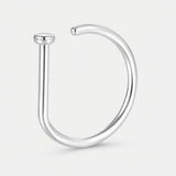 Orbit D-shaped Ring silver-coloured