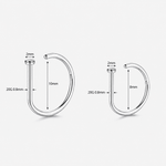 Orbit D-shaped Ring silver-coloured